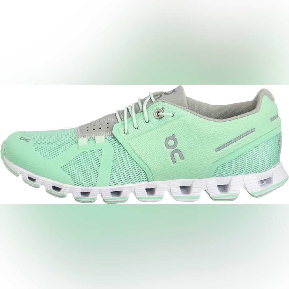 On Running Women's Athletic Shoes in Mint and Gray